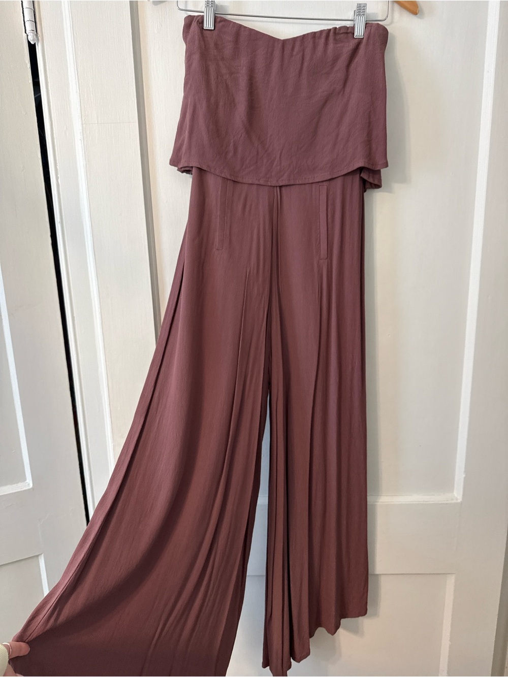 Mister Zimi Strapless Wide-Leg Jumpsuit - Mauve